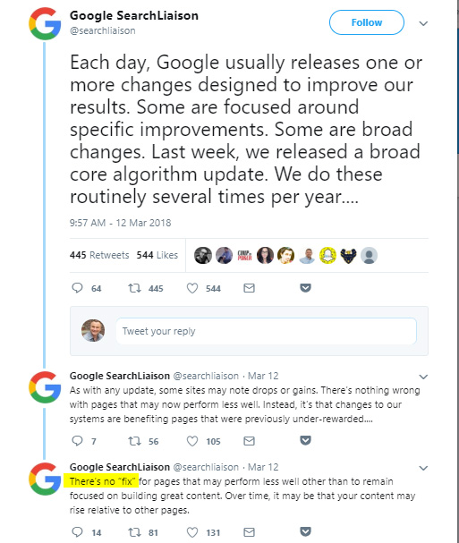 Google Algorithm Update 2018 Medic Update