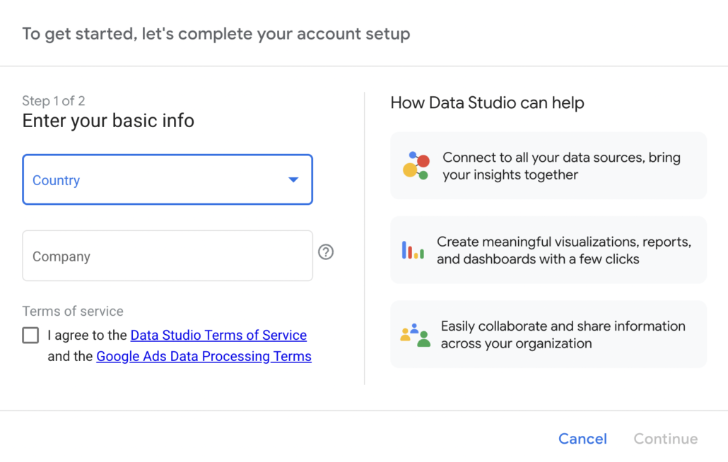 Getting Started with Google Data Studio