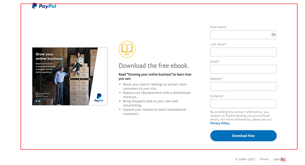 Paypal Landing Page